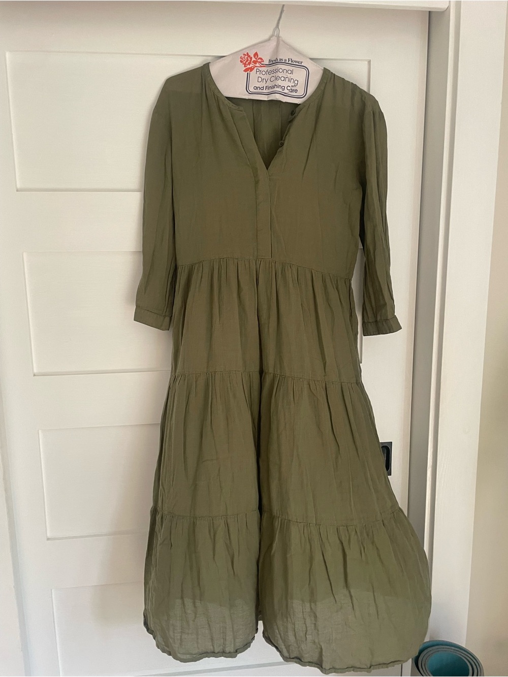Jenni Kayne James Tiered Dress / Moss Green